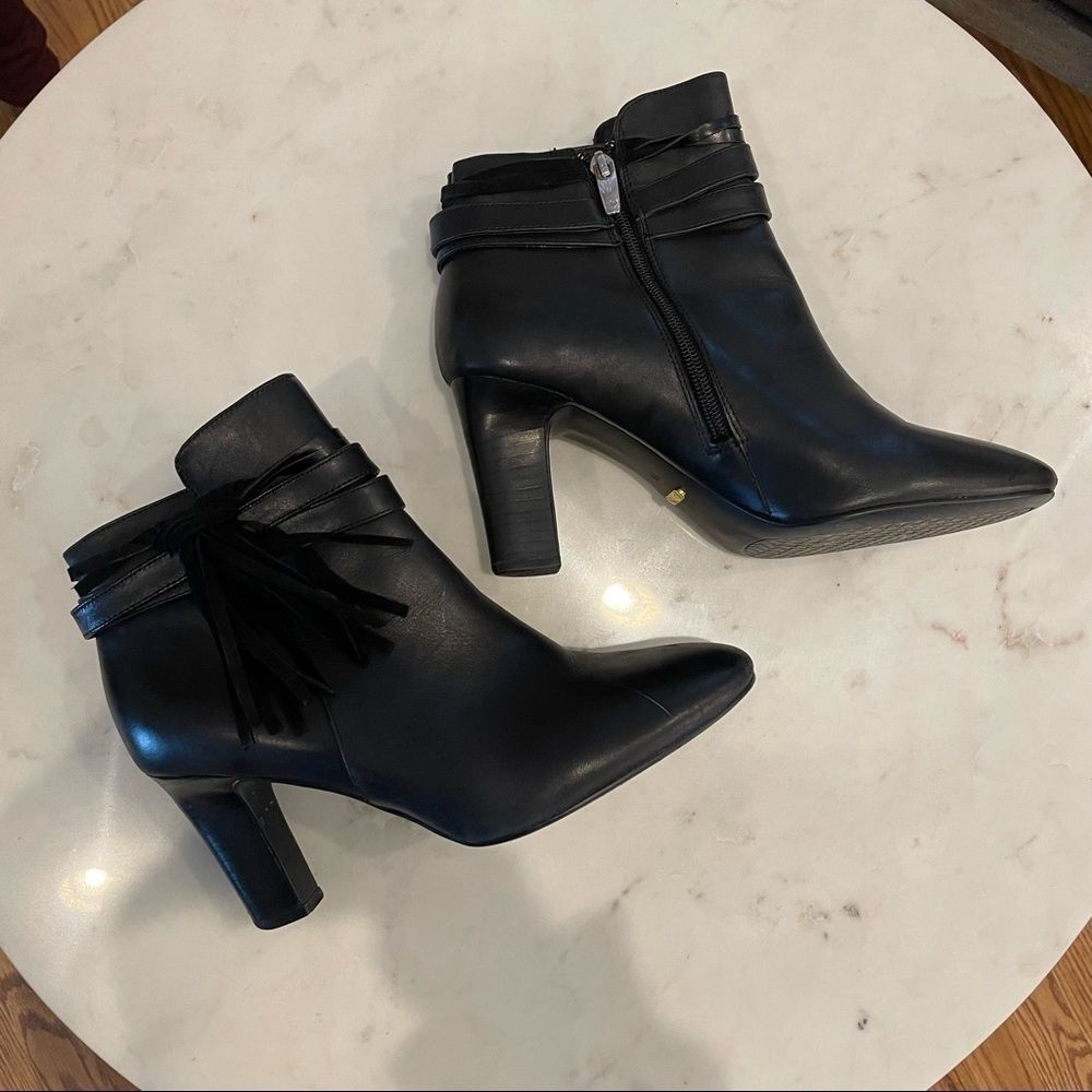Lauren Ralph Lauren Belcia Leather Booties w/ heel